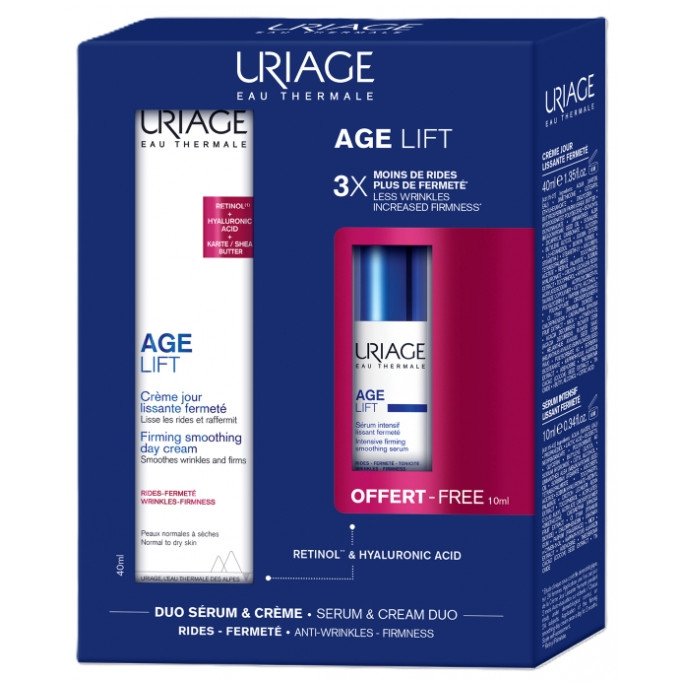 Uriage Age Lift Crème Jour Lissante Fermeté 40 ml + Sérum Intensif Lissant Fermeté 10 ml Offert 03Parapharm - Algérie, Beauté, Santé , Bien-être... Uriage Age Lift Crème Jour Lissante Fermeté 40 ml + Sérum Intensif Lissant Fermeté 10 ml Offert 03Parapharm - Algérie, Beauté, Santé , Bien-être...