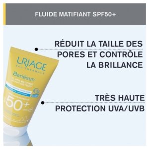 Uriage Bariésun Fluide Matifiant SPF50+ 50 ml 03Parapharm - Algérie, Beauté, Santé , Bien-être... Uriage Bariésun Fluide Matifiant SPF50+ 50 ml 03Parapharm - Algérie, Beauté, Santé , Bien-être...
