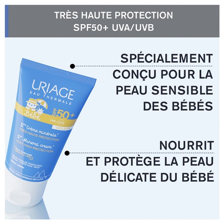 Uriage Bébé 1ère Crème Minérale SPF50+ 50 ml 03Parapharm - Algérie, Beauté, Santé , Bien-être... Uriage Bébé 1ère Crème Minérale SPF50+ 50 ml 03Parapharm - Algérie, Beauté, Santé , Bien-être...