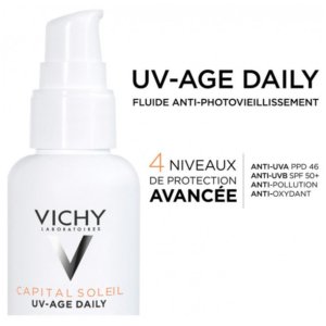 Vichy Capital Soleil UV-Age Daily Fluide Anti-Photovieillissement SPF50+ 40 ml 03Parapharm - Algérie, Beauté, Santé , Bien-être... Vichy Capital Soleil UV-Age Daily Fluide Anti-Photovieillissement SPF50+ 40 ml 03Parapharm - Algérie, Beauté, Santé , Bien-être...