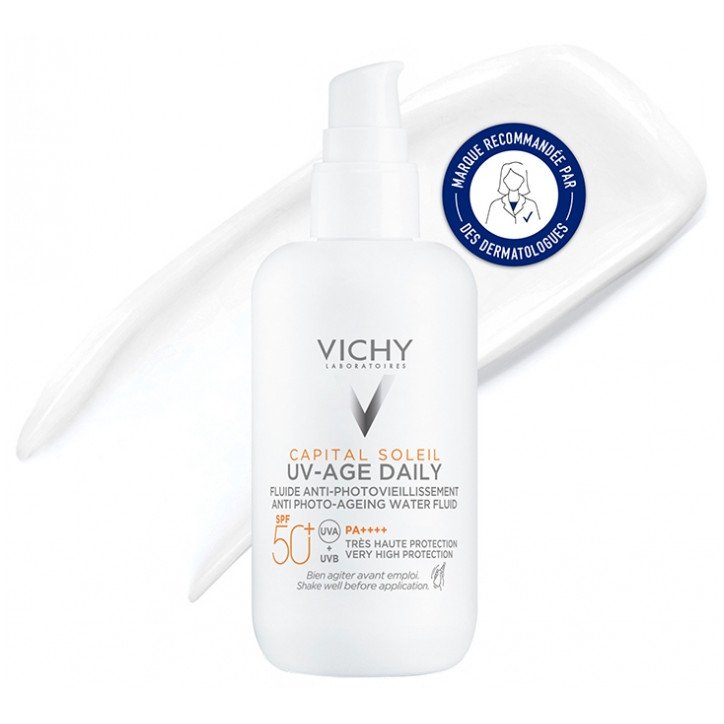 Vichy Capital Soleil UV-Age Daily Fluide Anti-Photovieillissement SPF50+ 80 ml 03Parapharm - Algérie, Beauté, Santé , Bien-être... Vichy Capital Soleil UV-Age Daily Fluide Anti-Photovieillissement SPF50+ 80 ml 03Parapharm - Algérie, Beauté, Santé , Bien-être...