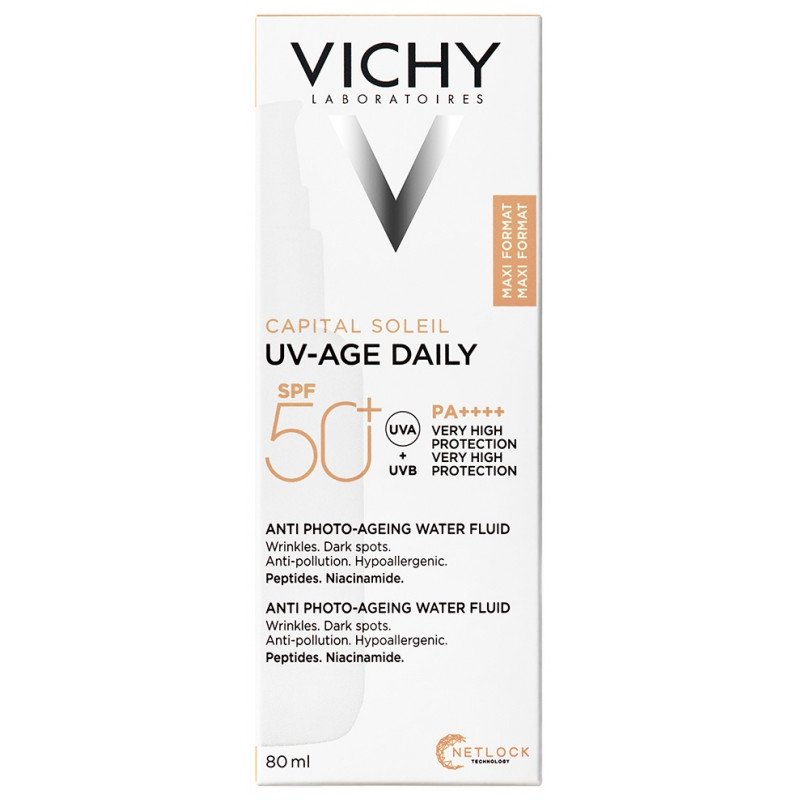 Vichy Capital Soleil UV-Age Daily Fluide Anti-Photovieillissement SPF50+ 80 ml 03Parapharm - Algérie, Beauté, Santé , Bien-être... Vichy Capital Soleil UV-Age Daily Fluide Anti-Photovieillissement SPF50+ 80 ml 03Parapharm - Algérie, Beauté, Santé , Bien-être...