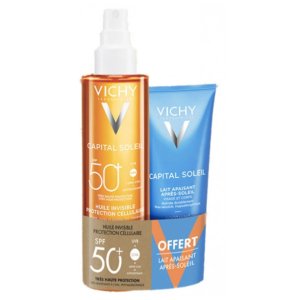 Vichy Capital Soleil Huile Invisible Protection Cellulaire SPF50+ 200 ml + Lait Apaisant Après-Soleil 100 ml Offert 03Parapharm - Algérie, Beauté, Santé , Bien-être... Vichy Capital Soleil Huile Invisible Protection Cellulaire SPF50+ 200 ml + Lait Apaisant Après-Soleil 100 ml Offert 03Parapharm - Algérie, Beauté, Santé , Bien-être...