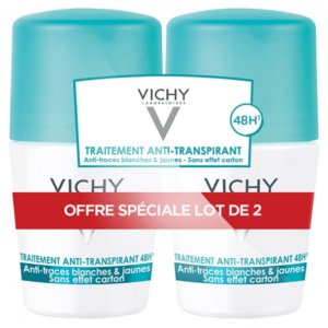 Vichy Déodorant Anti-Transpirant Anti-Traces Roll-On 48H Lot de 2 x 50 ml 03Parapharm - Algérie, Beauté, Santé , Bien-être...