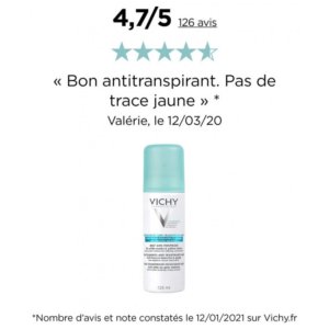 Vichy Déodorant Anti-Transpirant Anti-Traces Aérosol 48H Lot de 2 x 125 ml 03Parapharm - Algérie, Beauté, Santé , Bien-être...