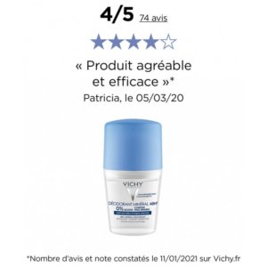 Vichy Déodorant Minéral 48H Roll-On Lot de 2 x 50 ml 03Parapharm - Algérie, Beauté, Santé , Bien-être...