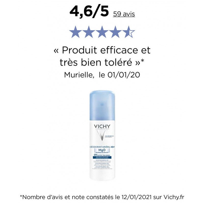 Vichy Déodorant Minéral 48H 125 ml 03Parapharm - Algérie, Beauté, Santé , Bien-être... Vichy Déodorant Minéral 48H 125 ml 03Parapharm - Algérie, Beauté, Santé , Bien-être...