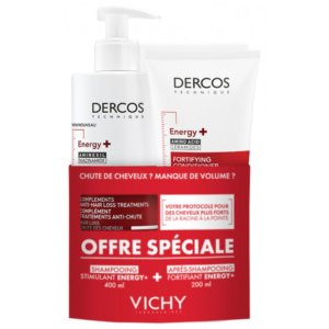 Vichy Dercos Energy+ Shampoing Stimulant 400 ml + Après-Shampoing Fortifiant 200 ml 03Parapharm - Algérie, Beauté, Santé , Bien-être...
