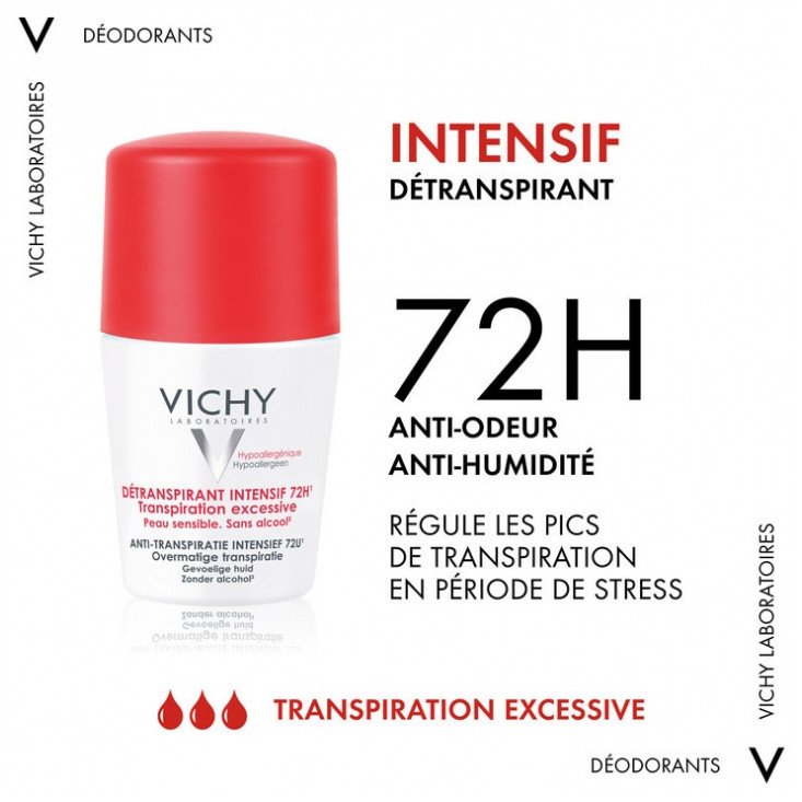 Vichy Détranspirant Intensif 72H Transpiration Excessive 50 ml 03Parapharm - Algérie, Beauté, Santé , Bien-être... Vichy Détranspirant Intensif 72H Transpiration Excessive 50 ml 03Parapharm - Algérie, Beauté, Santé , Bien-être...