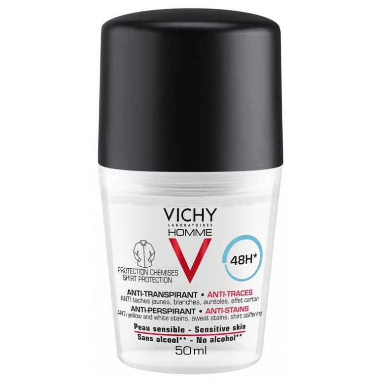 Vichy Homme Déodorant Anti-Transpirant 48H Anti-Traces Roll-On 50 ml 03Parapharm - Algérie, Beauté, Santé , Bien-être... Vichy Homme Déodorant Anti-Transpirant 48H Anti-Traces Roll-On 50 ml 03Parapharm - Algérie, Beauté, Santé , Bien-être...