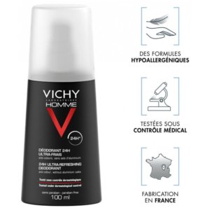 Vichy Homme Déodorant Ultra-Frais 24H Vaporisateur 100 ml 03Parapharm - Algérie, Beauté, Santé , Bien-être...