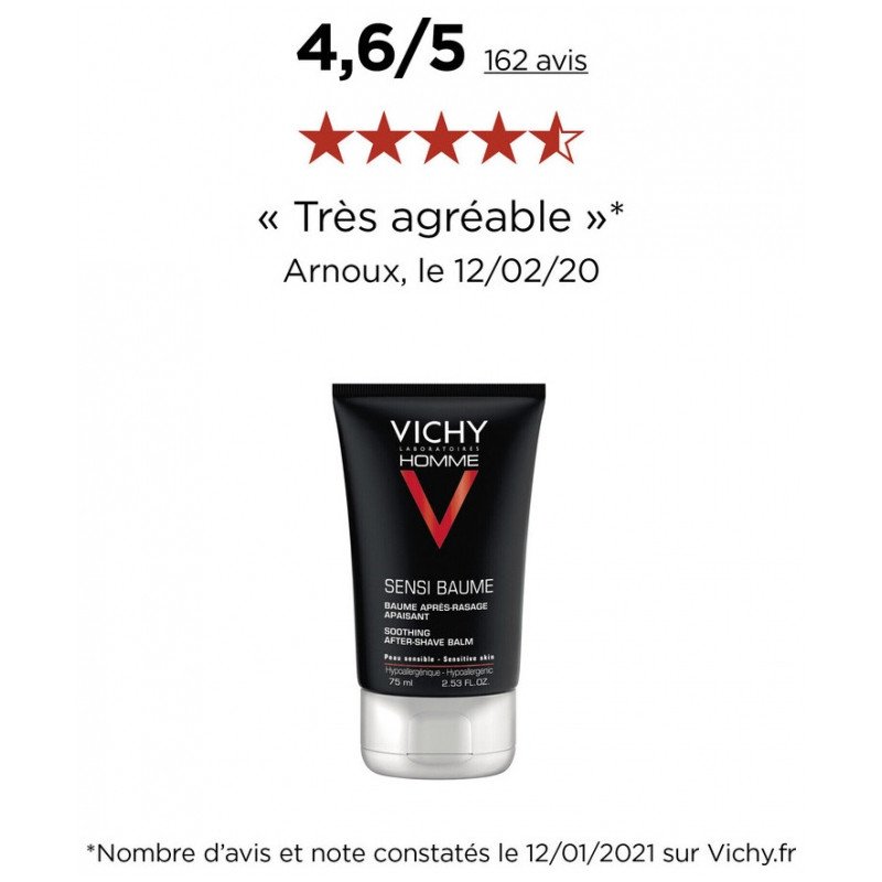 Vichy Homme Sensi Baume Baume Après-Rasage Apaisant 75 ml 03Parapharm - Algérie, Beauté, Santé , Bien-être... Vichy Homme Sensi Baume Baume Après-Rasage Apaisant 75 ml 03Parapharm - Algérie, Beauté, Santé , Bien-être...