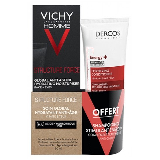 Vichy Homme Structure Force Soin Global Hydratant Anti-Âge 50 ml + Dercos Energy+ Shampoing 50 ml Offert 03Parapharm - Algérie, Beauté, Santé , Bien-être... Vichy Homme Structure Force Soin Global Hydratant Anti-Âge 50 ml + Dercos Energy+ Shampoing 50 ml Offert 03Parapharm - Algérie, Beauté, Santé , Bien-être...